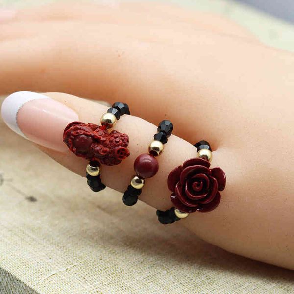 chinese style products ring female cinnabar rose elastic rope student girlfriend crystal bead
chinese style products ring female cinnabar rose elastic rope student girlfriend crystal bead