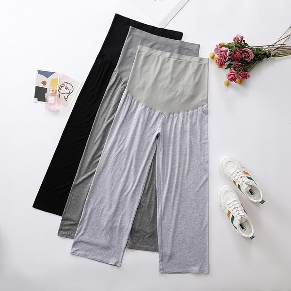 2003# spring summer thin modal maternity pants wide leg loose belly clothes for pregnant women 9/10 soft pregnancy bottoms, White
2003# spring summer thin modal maternity pants wide leg loose belly clothes for pregnant women 9/10 soft pregnancy bottoms, White