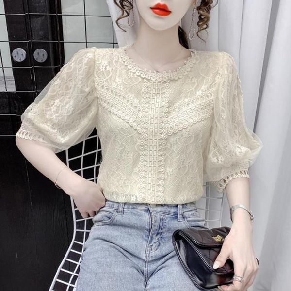 women's blouses & shirts lace blouse summer 2021 fashion loose korean version of all-match temperament stitching puff sleeve chiffon sh, White
women's blouses & shirts lace blouse summer 2021 fashion loose korean version of all-match temperament stitching puff sleeve chiffon sh, White
