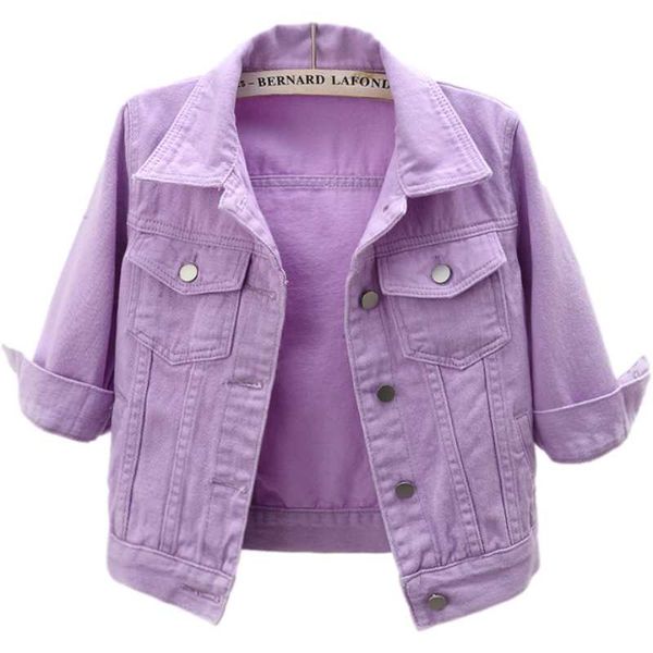 women's jackets harajuku spring white denim coat women bomber korean fashion 3/4 sleeve slim short jeans jacket ladies outerwear h1432, Black;brown
women's jackets harajuku spring white denim coat women bomber korean fashion 3/4 sleeve slim short jeans jacket ladies outerwear h1432, Black;brown