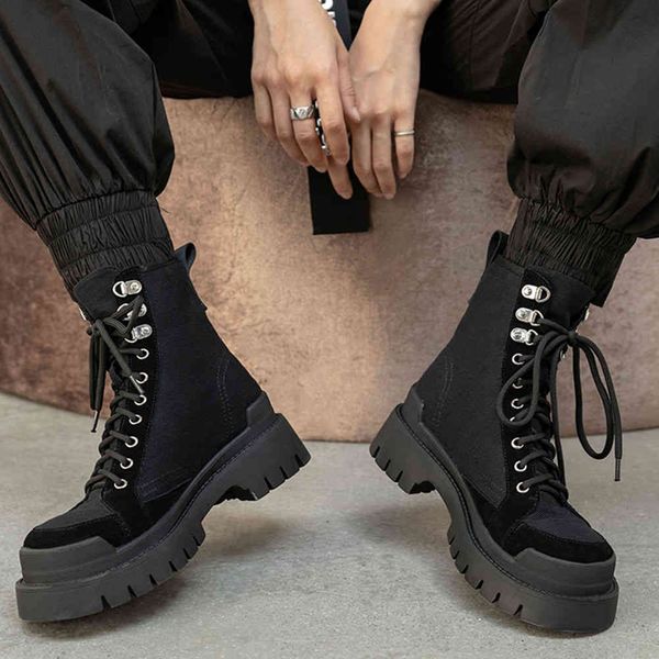 boots fashion female lace punk platform ankle chunky motocycle boots women patchwork autumn winter shoes woman, Black
boots fashion female lace punk platform ankle chunky motocycle boots women patchwork autumn winter shoes woman, Black