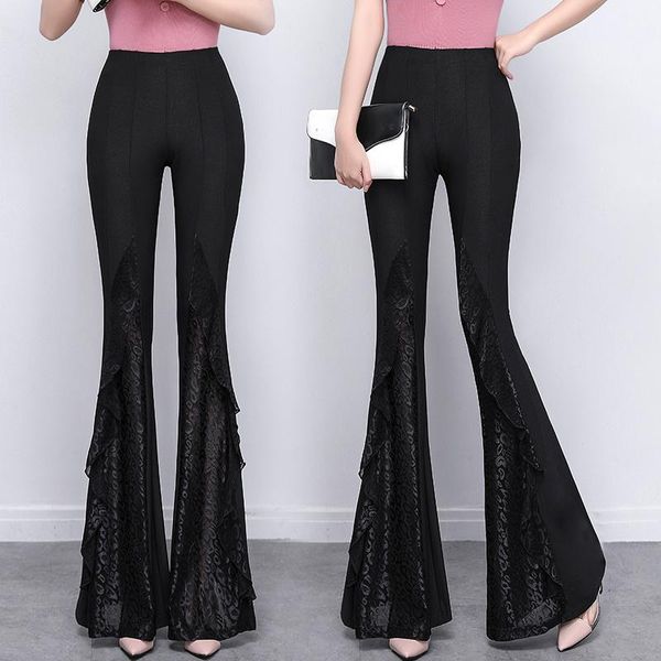 women's pants & capris flared high waist slim spring summer small 2021 black long micro lace, Black;white
women's pants & capris flared high waist slim spring summer small 2021 black long micro lace, Black;white