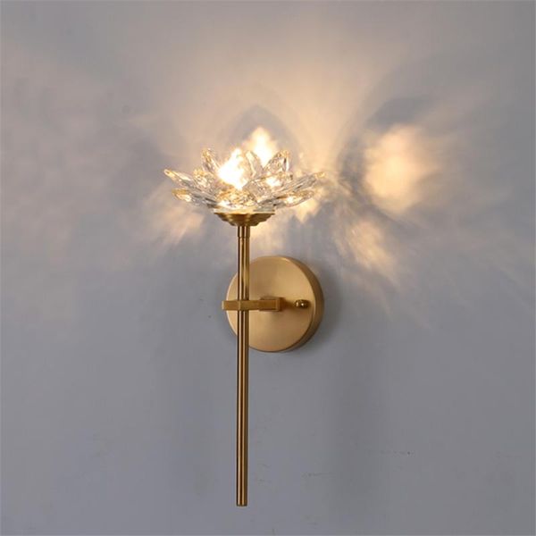 wall lamp modern luxury copper crystal lotus lamps living room corridor fixture balcony aisle study bedroom bedside led lights
wall lamp modern luxury copper crystal lotus lamps living room corridor fixture balcony aisle study bedroom bedside led lights