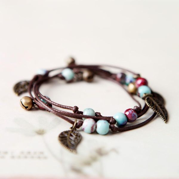 charm bracelets 8seasons handmade ceramic multilayer pendant bracelet vintage nature style gift for girlfriend jewelry charms gift,1 pc, Golden;silver
charm bracelets 8seasons handmade ceramic multilayer pendant bracelet vintage nature style gift for girlfriend jewelry charms gift,1 pc, Golden;silver