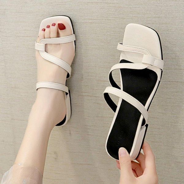 slippers summer style modern women concise shallow outside square heel low (1cm-3cm) sandals hollow out solid, Black
slippers summer style modern women concise shallow outside square heel low (1cm-3cm) sandals hollow out solid, Black