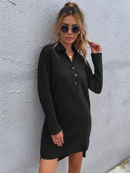 casual dresses fashion ladies turn-down collar long sleeve solid color loose clothing women's, Black;gray
casual dresses fashion ladies turn-down collar long sleeve solid color loose clothing women's, Black;gray