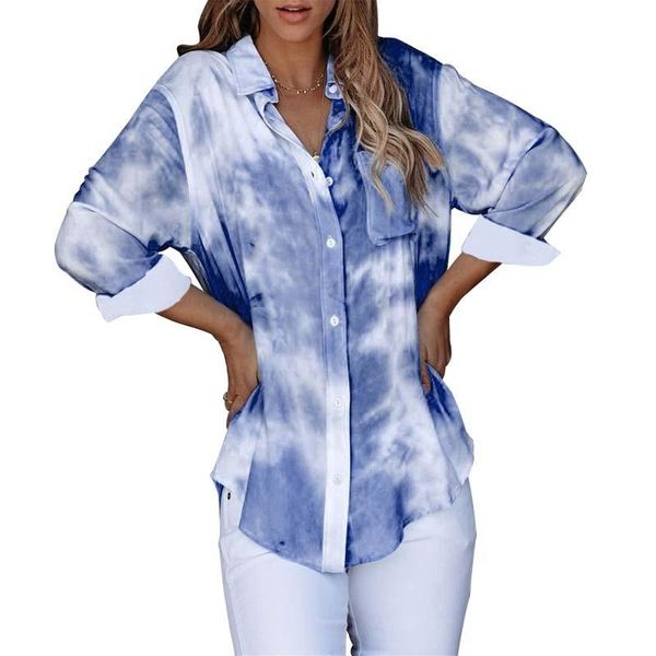 women's blouses & shirts tie-dye women summer long sleeve turn-down collar female vintage elegant street wear plus size blouse, White
women's blouses & shirts tie-dye women summer long sleeve turn-down collar female vintage elegant street wear plus size blouse, White
