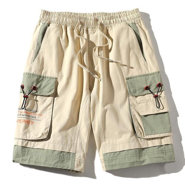 men's shorts 2021 summer cargo with pockets cotton streetwear casual ribbons bermuda short pants men, White;black
men's shorts 2021 summer cargo with pockets cotton streetwear casual ribbons bermuda short pants men, White;black