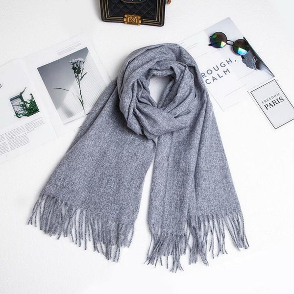 scarves 2021 luxury korean thickened winter scarf with tassel cashmere wool shawl grey pink blue yellow red for ladies, Blue;gray
scarves 2021 luxury korean thickened winter scarf with tassel cashmere wool shawl grey pink blue yellow red for ladies, Blue;gray