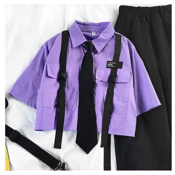 women's blouses & shirts qweek vintage blouse women short sleeve shirt korean 2021 safari style tie pin patchwork streetwear female ulz, White
women's blouses & shirts qweek vintage blouse women short sleeve shirt korean 2021 safari style tie pin patchwork streetwear female ulz, White