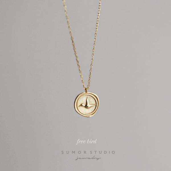 chains bird s925 silver coin embossing necklace, female delicate collarbone chain
chains bird s925 silver coin embossing necklace, female delicate collarbone chain