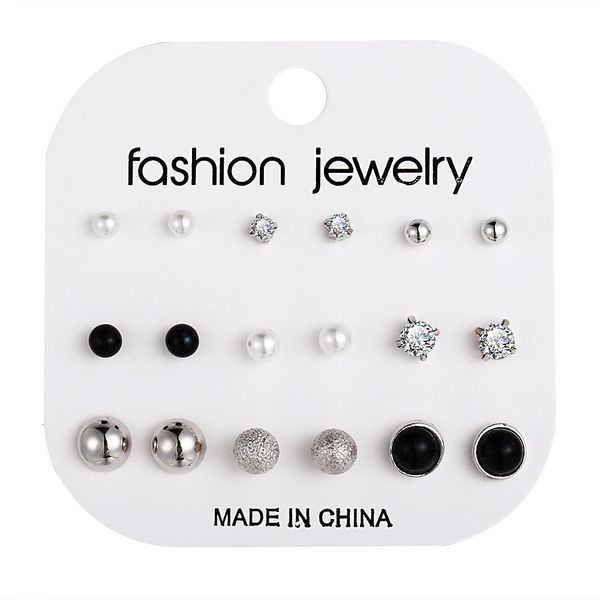 charms earrings earring set 9 pairs creative simple artificial pearl black resin, Golden
charms earrings earring set 9 pairs creative simple artificial pearl black resin, Golden