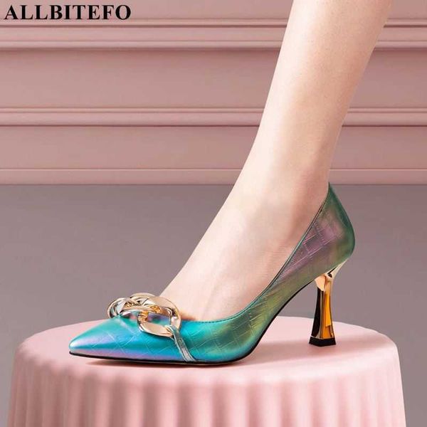 allbitefo chain design fashion genuine leather women heels shoes girls spring gloden heels party wedding shoes high heels 210611, Black
allbitefo chain design fashion genuine leather women heels shoes girls spring gloden heels party wedding shoes high heels 210611, Black
