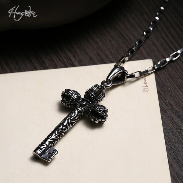 pendant necklaces hemiston vintage key necklace for men with europe pattern fashion titanium steel punk personality jewelry, Silver
pendant necklaces hemiston vintage key necklace for men with europe pattern fashion titanium steel punk personality jewelry, Silver