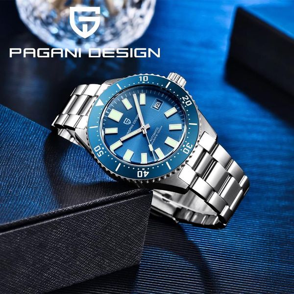 wristwatches pagani design automatic men's wristwatch movement nh35 sapphire stainless steel luminous waterproof man watc, Slivery;brown
wristwatches pagani design automatic men's wristwatch movement nh35 sapphire stainless steel luminous waterproof man watc, Slivery;brown