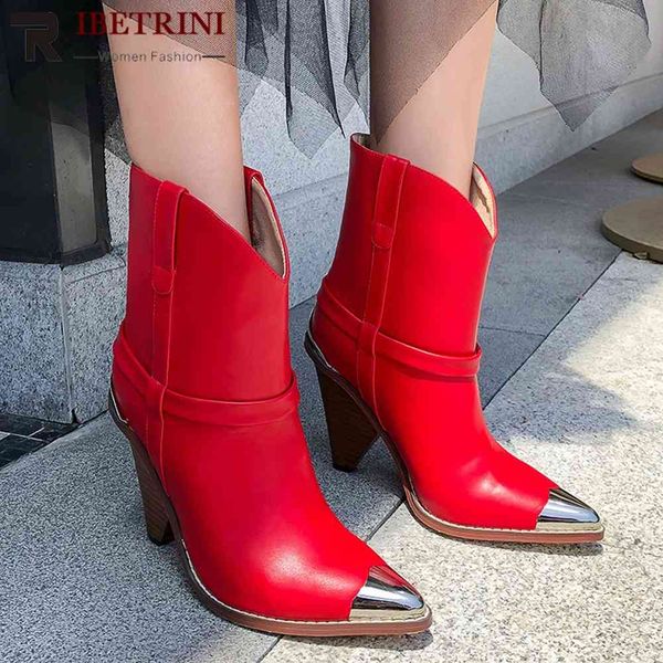 boots women ankle genuine cow leather pointed toe strange high heels ladies boots woman big size 34-44, Black
boots women ankle genuine cow leather pointed toe strange high heels ladies boots woman big size 34-44, Black