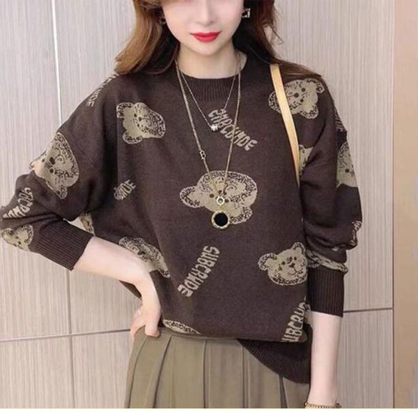 2022 upscale thicken keep warm printing bear female shirt new autumn winter loose inside knitted sweaters ladies short jacket, White;black
2022 upscale thicken keep warm printing bear female shirt new autumn winter loose inside knitted sweaters ladies short jacket, White;black