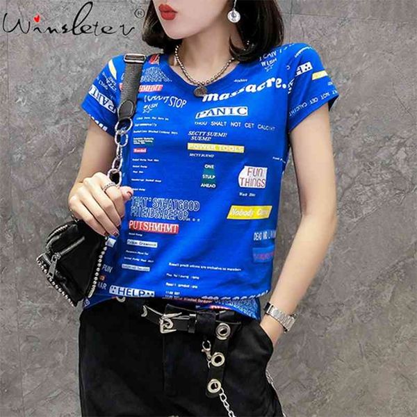 cotton t shirt summer graphic letter print ladies short sleeve casual fashion trends slim tee shirts women clothing t05223b 210421, Black;gray
cotton t shirt summer graphic letter print ladies short sleeve casual fashion trends slim tee shirts women clothing t05223b 210421, Black;gray