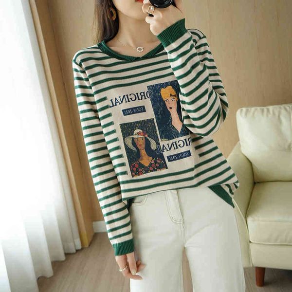 women's sweaters pure cotton knit sweater pullover bottoming shirt round neck loose printing t-shirt all-match spring autumn 5fz1, White;black
women's sweaters pure cotton knit sweater pullover bottoming shirt round neck loose printing t-shirt all-match spring autumn 5fz1, White;black
