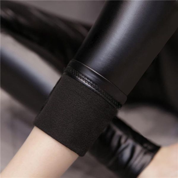 women's leggings fashion high waist push up women plus velvet stretch slim pants size pu leather jeggings warm, Black
women's leggings fashion high waist push up women plus velvet stretch slim pants size pu leather jeggings warm, Black