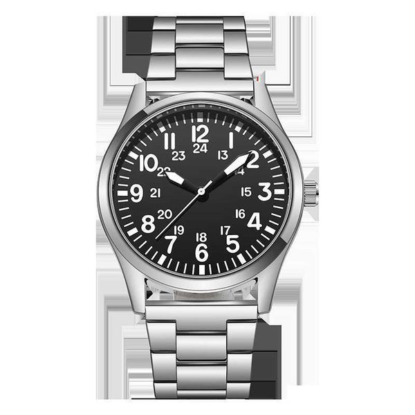 pilot style watch arabic numbers stainless steel strap quartz relogio masculino wristwatch easy reading classic 210728, Slivery;brown
pilot style watch arabic numbers stainless steel strap quartz relogio masculino wristwatch easy reading classic 210728, Slivery;brown