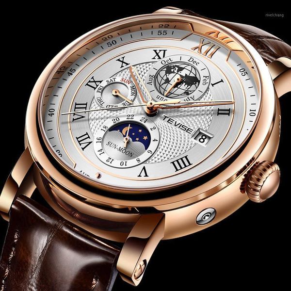 automatic mechanical men watches leather waterproof date week fashion classic luxury wrist business reloj hombre wristwatches, Slivery;brown
automatic mechanical men watches leather waterproof date week fashion classic luxury wrist business reloj hombre wristwatches, Slivery;brown
