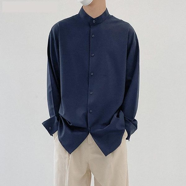 men's casual shirts 2021 cotton men shirt stand collar streetwear solid color long sleeve vintage breathable button zogaa s-3xl, White;black
men's casual shirts 2021 cotton men shirt stand collar streetwear solid color long sleeve vintage breathable button zogaa s-3xl, White;black