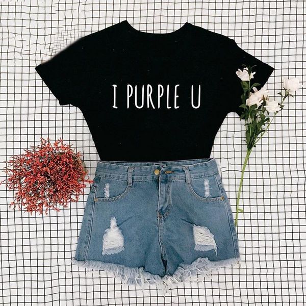 female short sleeve t shirt kpop i purple u t-shirt aesthetic femme summer tee streetwear cute tshirts, White
female short sleeve t shirt kpop i purple u t-shirt aesthetic femme summer tee streetwear cute tshirts, White