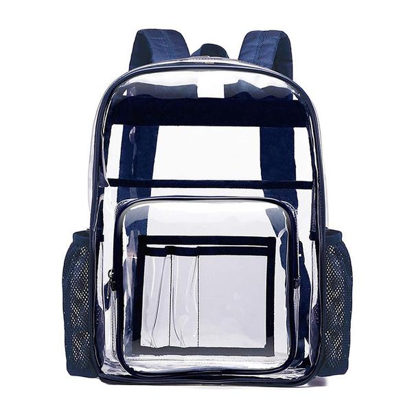 women pvc waterproof transparent school bag see through backpacks durable large travel backpack solid clear bags
women pvc waterproof transparent school bag see through backpacks durable large travel backpack solid clear bags