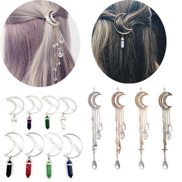 hair clips & barrettes charming crystal moon clip tassels long accessories femme bijoux, Golden;silver
hair clips & barrettes charming crystal moon clip tassels long accessories femme bijoux, Golden;silver
