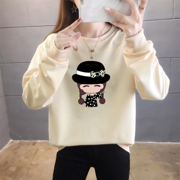 sweater loose large women's clothing 2021 autumn korean cartoon round neck long sleeve student casual coat trend, Black
sweater loose large women's clothing 2021 autumn korean cartoon round neck long sleeve student casual coat trend, Black