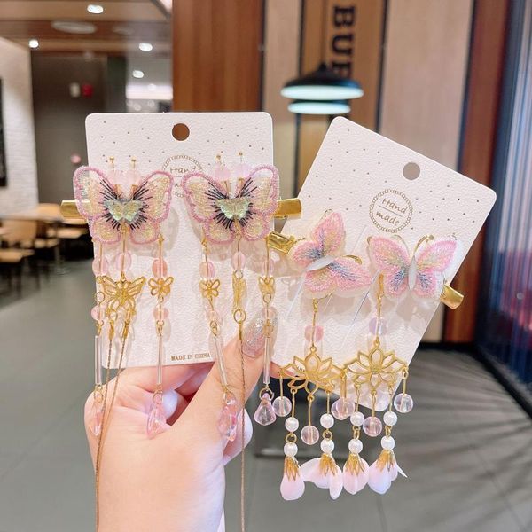 hair accessories beautiful children butterfly hairpins chinese style girl flower clips baby kids hanfu tassel headwear, Slivery;white
hair accessories beautiful children butterfly hairpins chinese style girl flower clips baby kids hanfu tassel headwear, Slivery;white
