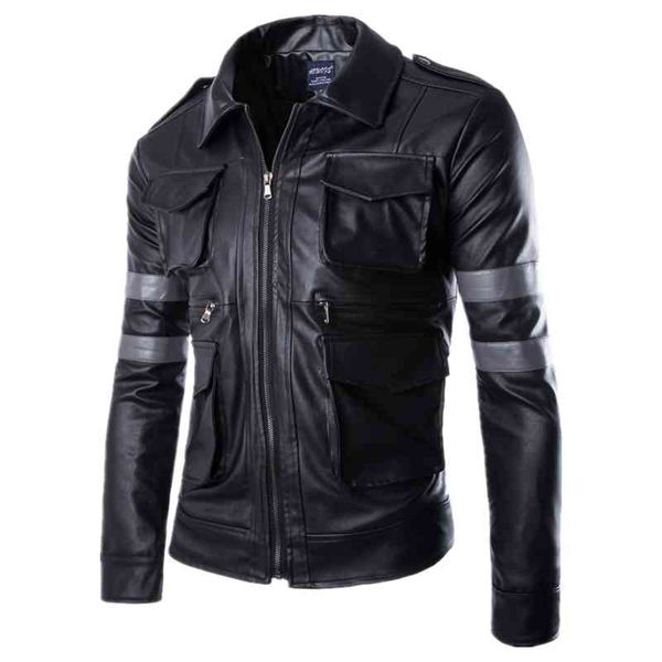 men's leather & faux 2021 spring fashions of the cool men jackets man neck fine fitting leather streetwear stcm, Black
men's leather & faux 2021 spring fashions of the cool men jackets man neck fine fitting leather streetwear stcm, Black