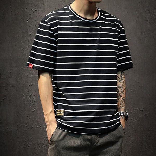 men's t-shirts 2021 striped summer t shirt plus size short sleeve men clothing streetwear korean style white mujer camisetas wpy2547, White;black
men's t-shirts 2021 striped summer t shirt plus size short sleeve men clothing streetwear korean style white mujer camisetas wpy2547, White;black