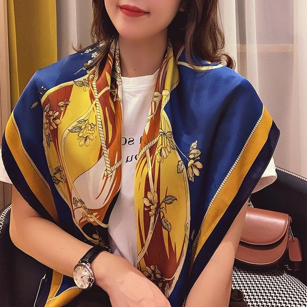 scarves 2021 fashion kerchief floral print women scarf for hair silk satin bag scarfs 90cm square shawl wraps neck lady, Blue;gray
scarves 2021 fashion kerchief floral print women scarf for hair silk satin bag scarfs 90cm square shawl wraps neck lady, Blue;gray