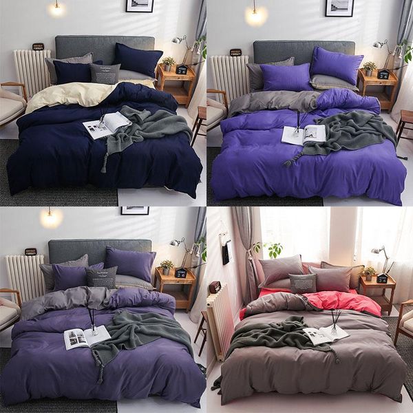 solid color splicing duvet cover pillowcase bed sheet 3/4pcs bedroom decor bedding set polyester single double size sets
solid color splicing duvet cover pillowcase bed sheet 3/4pcs bedroom decor bedding set polyester single double size sets