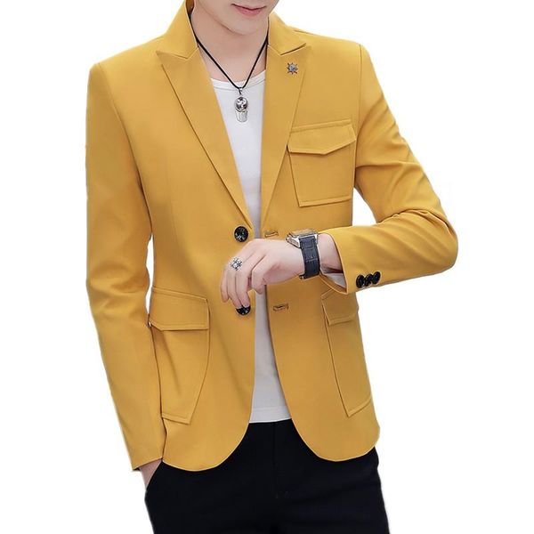 men's suits & blazers spring and autumn men suit blazer fashionable casual mens slim jackets coats blue yellow black man jacket 3xl, White;black
men's suits & blazers spring and autumn men suit blazer fashionable casual mens slim jackets coats blue yellow black man jacket 3xl, White;black