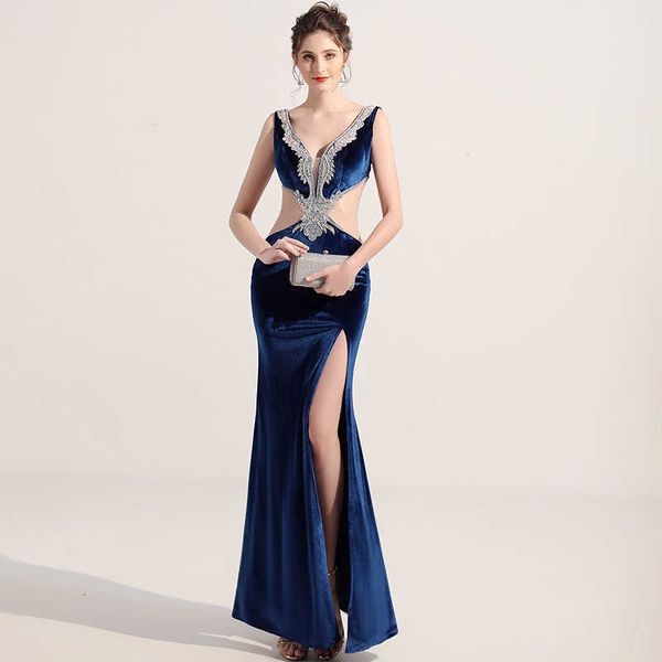 luxury prom dresses long evening ktv night club women's slim open cht satin, Black 
luxury prom dresses long evening ktv night club women's slim open cht satin, Black