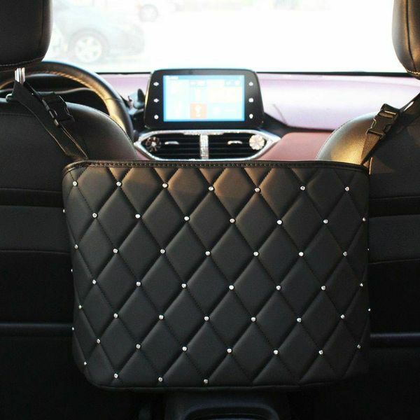 car organizer net pocket crystal rhinestone pu leather seat back storage bag auto interior stowing tidying styling accessories
car organizer net pocket crystal rhinestone pu leather seat back storage bag auto interior stowing tidying styling accessories