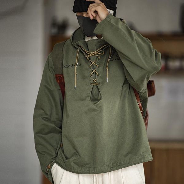 hunting jackets male hooded pullover long sleeve deck parker jacket drawstring neckline workwear green cuffs ribbon closure, Camo;black
hunting jackets male hooded pullover long sleeve deck parker jacket drawstring neckline workwear green cuffs ribbon closure, Camo;black
