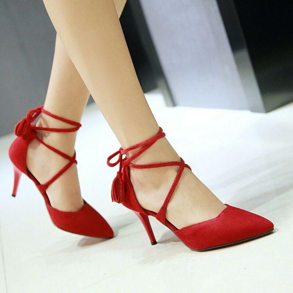 tassel high heels pumps womens elegant strappy shoes pointed toe party dating sandals, Black
tassel high heels pumps womens elegant strappy shoes pointed toe party dating sandals, Black