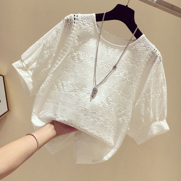 t-shirt t-shirt white lace short sleeve 2021 new summer korean loose and sweet hook flower baby blouse
t-shirt t-shirt white lace short sleeve 2021 new summer korean loose and sweet hook flower baby blouse