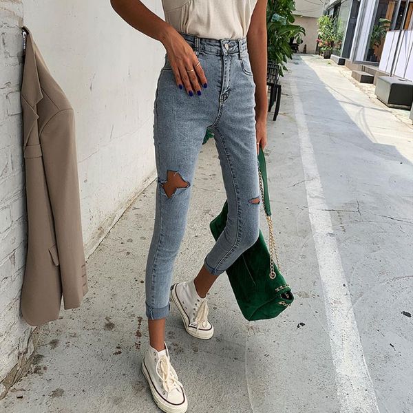 autumn chic ripped stretch women high waist jeans denim pants capri female skinny pencil 2021 women's, Blue
autumn chic ripped stretch women high waist jeans denim pants capri female skinny pencil 2021 women's, Blue