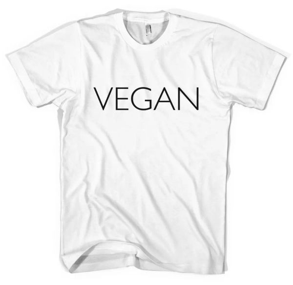 vegan t-shirt all sizes colours, White;black 
vegan t-shirt all sizes colours, White;black