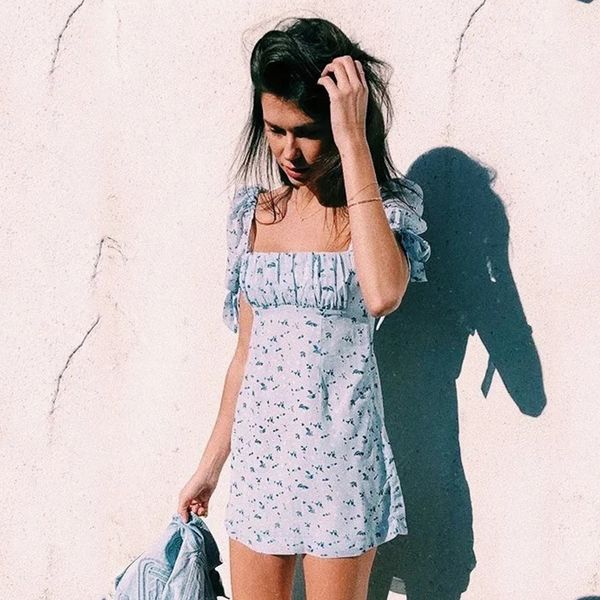 foridol vintage floral ruched summer beach dress women puff sleeve lace up boho holiday short blue dress sheer sleeve dress 210415, Black;gray
foridol vintage floral ruched summer beach dress women puff sleeve lace up boho holiday short blue dress sheer sleeve dress 210415, Black;gray