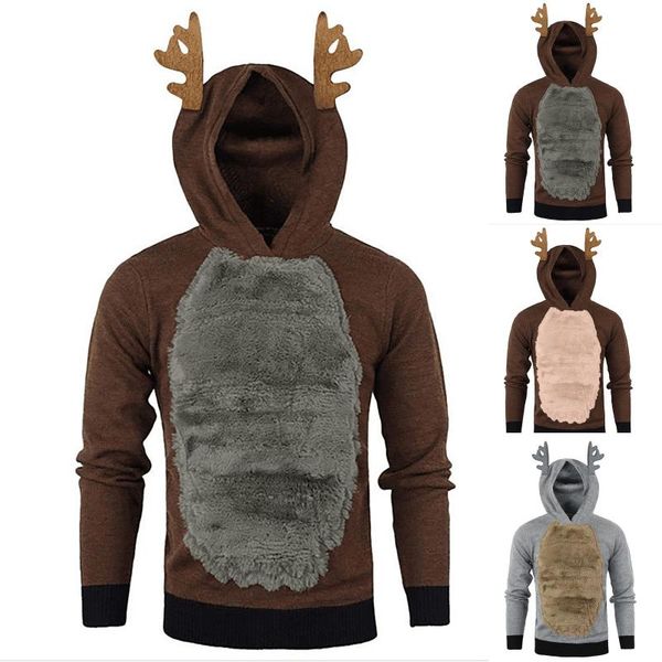 men's hoodies & sweatshirts 2021 autumn winter xmas hoody slim patchwork hip hop men christmas streetwear, Black
men's hoodies & sweatshirts 2021 autumn winter xmas hoody slim patchwork hip hop men christmas streetwear, Black