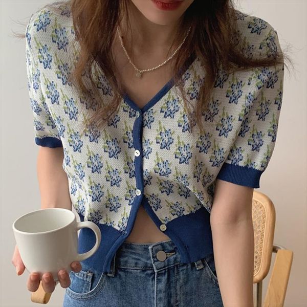 vintage knit tees summer women sweater v neck knitted short sleeve cardigans lady single breasted printed t shirts crop, White;black
vintage knit tees summer women sweater v neck knitted short sleeve cardigans lady single breasted printed t shirts crop, White;black