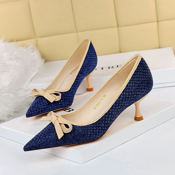 new mixed color pumps women high heels shoes butterfly-knot pointed toe slides shallow heel shoes fashion zapatos mujer, Black
new mixed color pumps women high heels shoes butterfly-knot pointed toe slides shallow heel shoes fashion zapatos mujer, Black