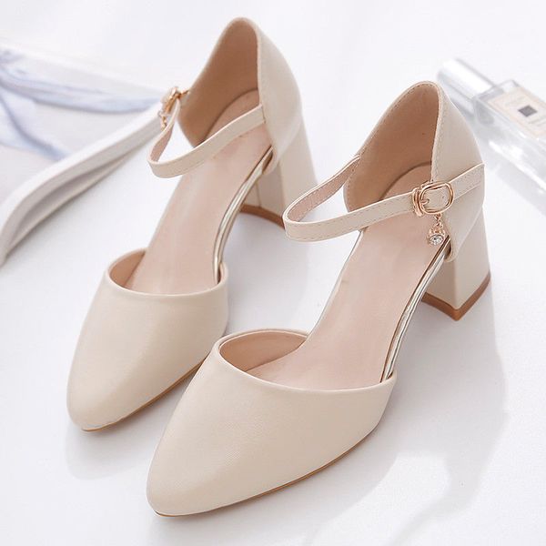 single shoes woman mid heels women pumps ankle strap buckle block heel footware for office lady beige apricot, Black
single shoes woman mid heels women pumps ankle strap buckle block heel footware for office lady beige apricot, Black