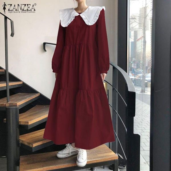 casual dresses vintage patchwork dress women's spring sundress zanzea 2021 puff sleeve maxi vestidos female lapel robe femme plus size, Black;gray
casual dresses vintage patchwork dress women's spring sundress zanzea 2021 puff sleeve maxi vestidos female lapel robe femme plus size, Black;gray